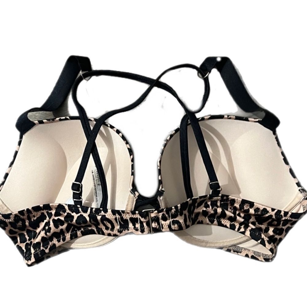 Victorias Secret Swim Shine Bling Strap Bombshell Add-2-Cups Push Up Bikini top - Picture 2 of 6